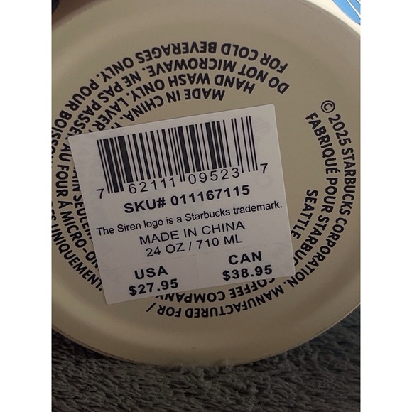 Starbucks + Farm‎ Rio 24oz Cold Cup Tumbler Summer 2025 Blue Floral Limited Edt - Picture 5 of 6